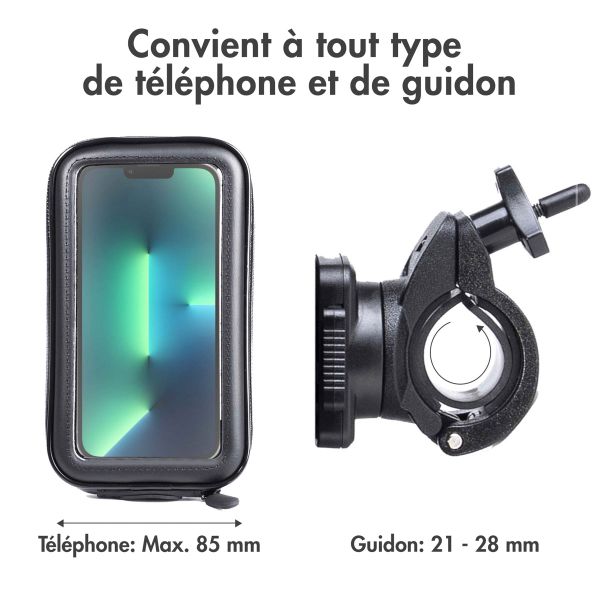 imoshion Support de téléphone pour vélo - Universel - Avec housse - Noir