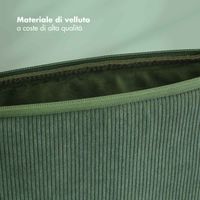 Selencia Pochette ordinateur Corduroy 15-16 pouces - Sage Green