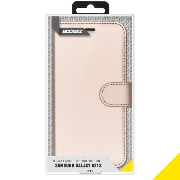 Accezz Étui de téléphone Wallet Samsung Galaxy A21s - Dorée