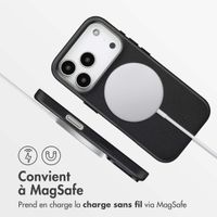 Accezz Coque arrière en cuir avec MagSafe Apple iPhone 17 Pro - Onyx Black