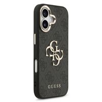 Guess Coque 4G Metal Logo Backcover Apple iPhone 17 - Gold Edge - Black