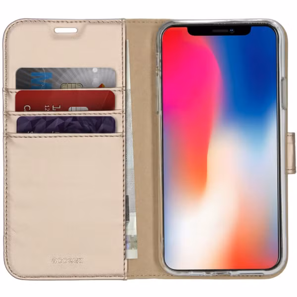 Accezz Étui de télephone Wallet Apple iPhone 11 Pro Max - Doré