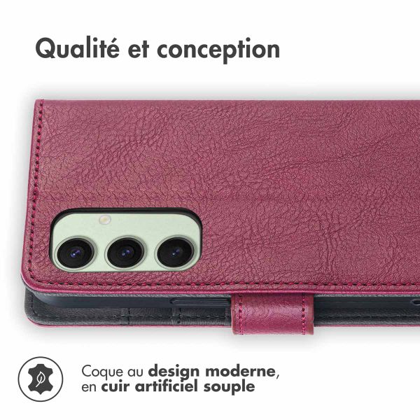 imoshion Étui de téléphone portefeuille Luxe Samsung Galaxy S24 FE - Bordeux