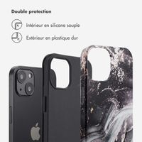 Selencia Coque arrière Vivid Tough iPhone 13 - Chic Marble Black