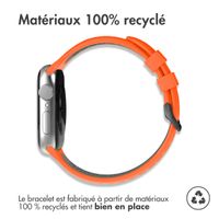 imoshion ﻿Boucle de bracelet de sport en silicone Apple Watch Series 1 á 9 / SE (38/40/41 mm) | Series 10 / 11 (42 mm) - Orange / Noir
