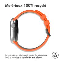 imoshion ﻿Boucle de bracelet de sport en silicone Apple Watch Series 1 á 9 / SE (38/40/41 mm) | Series 10 (42 mm) - Orange / Noir