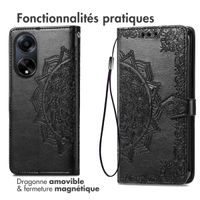 imoshion Etui de téléphone portefeuille Mandala Oppo A98 - Noir