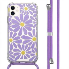 imoshion Coque Design avec cordon Apple iPhone 11 - Tropical Violet Flowers Connect