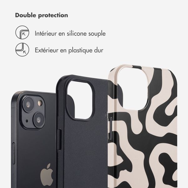 Selencia Coque arrière Vivid Apple iPhone 13 - Art Wave Black