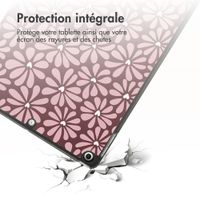 imoshion Coque tablette Design Trifold Apple iPad 9 (2021) 10.2 pouces / iPad 8 (2020) 10.2 pouces / iPad 7 (2019) 10.2 pouces - Bloom Love Blush