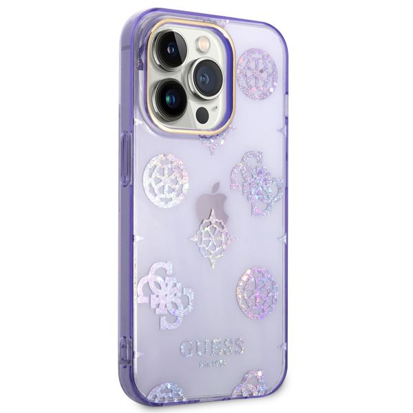 Guess Coque Peony Glitter Apple iPhone 14 Pro - Violet