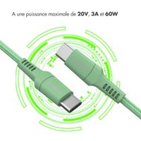 imoshion Braided USB-C vers câble USB-C - 1 mètre - Vert