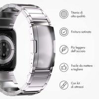 Accezz Bracelet en acier Titane mat Apple Watch | 38/40/41/42 mm - Argent