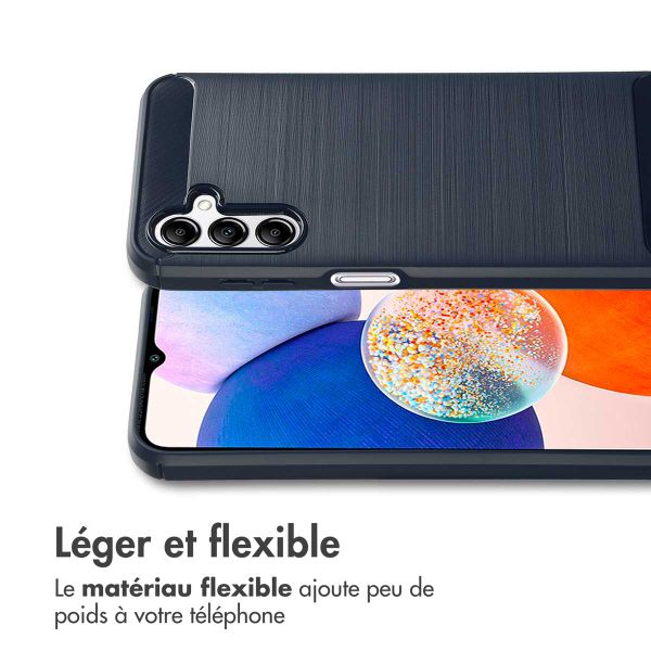 imoshion Coque Brushed Samsung Galaxy A14 (5G/4G) - Bleu foncé