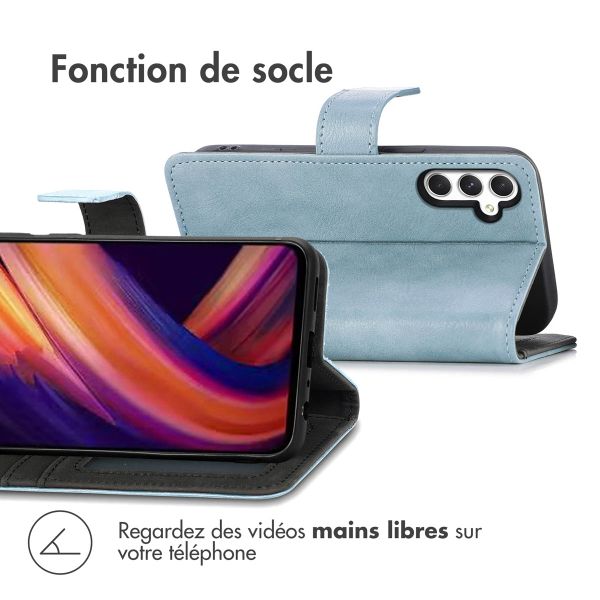 imoshion Étui de téléphone portefeuille Luxe Samsung Galaxy A25 (5G) - Bleu clair