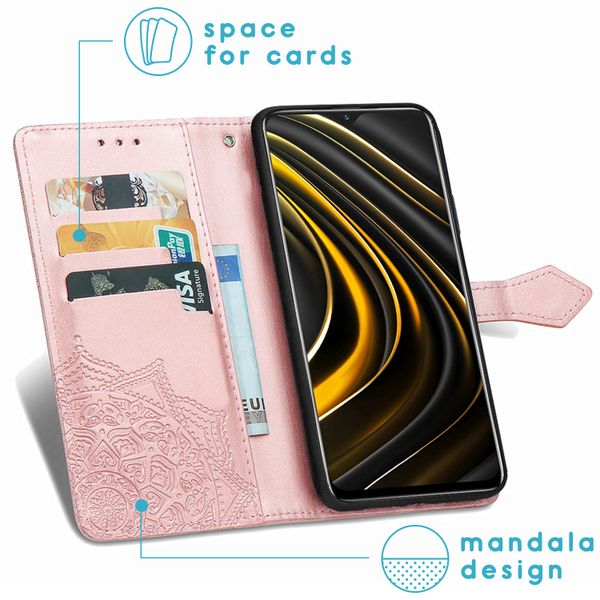 imoshion Etui de téléphone Mandala Xiaomi Poco M3 - Rose Champagne