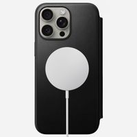Nomad Étui de télephone portefeuille Modern Leather Folio Apple iPhone 15 Pro Max - Noir