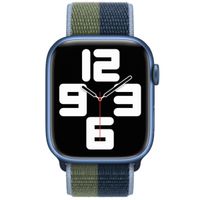 Apple Bracelet Sport Loop Apple Watch Series 1 t/m 9 / SE (38/40/41 mm) | Series 10 / 11 (42 mm) - Abyss Blue/Moss Green