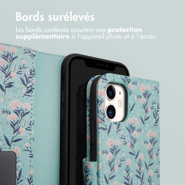 imoshion Étui de télephone portefeuille Design Apple iPhone 11 - Blue Flowers
