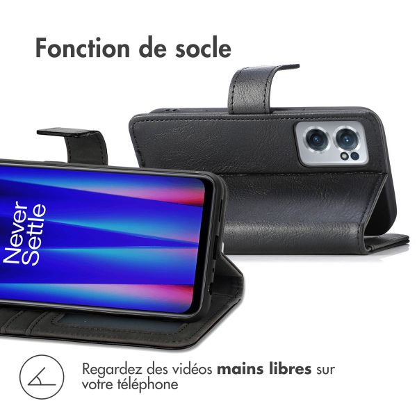 imoshion Étui de téléphone portefeuille Luxe OnePlus Nord CE 2 5G - Noir