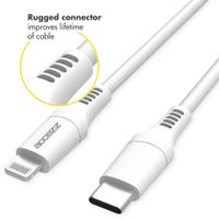 Accezz Câble Lightning vers USB-C - Certifié MFi - 1 mètre - Blanc