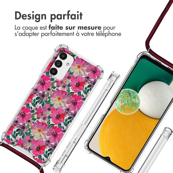 imoshion Coque Design avec cordon Samsung Galaxy A13 (5G) - Flower Water