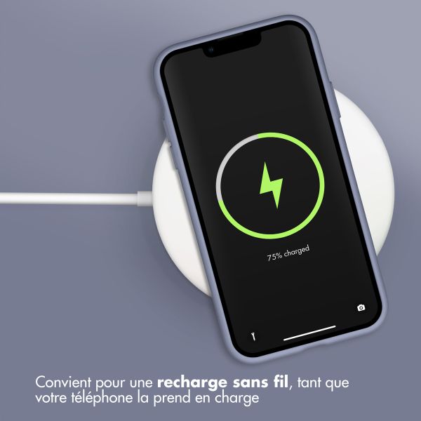 Accezz Coque Liquid Silicone Apple iPhone 11 - Lavender Gray