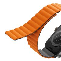 Uniq Bracelet double face Revix Apple Watch Series 1 á 10 / SE / Ultra (2) (44/45/46/49 mm) - Charcoal (Grey/Orange)