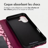 imoshion Étui de télephone portefeuille Design Apple iPhone 16 - Hearty Blush