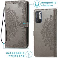 imoshion Etui de téléphone Mandala Xiaomi Redmi Note 10 (5G) - Gris