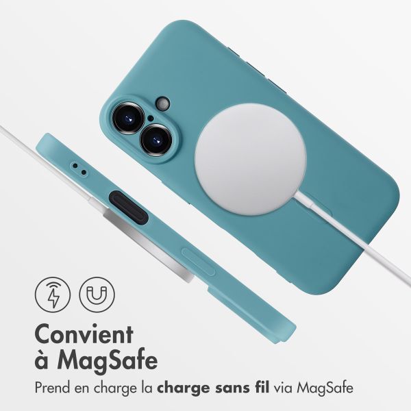imoshion Coque Couleur avec MagSafe Apple iPhone 16 - Smoke Green