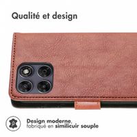 imoshion Étui de télephone portefeuille de luxe Motorola Moto G77 - Marron