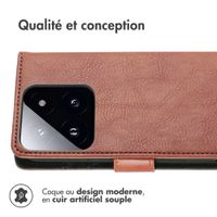 imoshion Étui de télephone portefeuille de luxe Xiaomi 14T - Marron