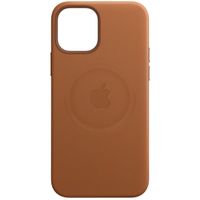 Apple Coque Leather MagSafe Apple iPhone 12 Mini - Saddle Brown
