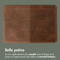 Accezz Leather Pochette ordinateur MacBook 13 pouces - Cognac