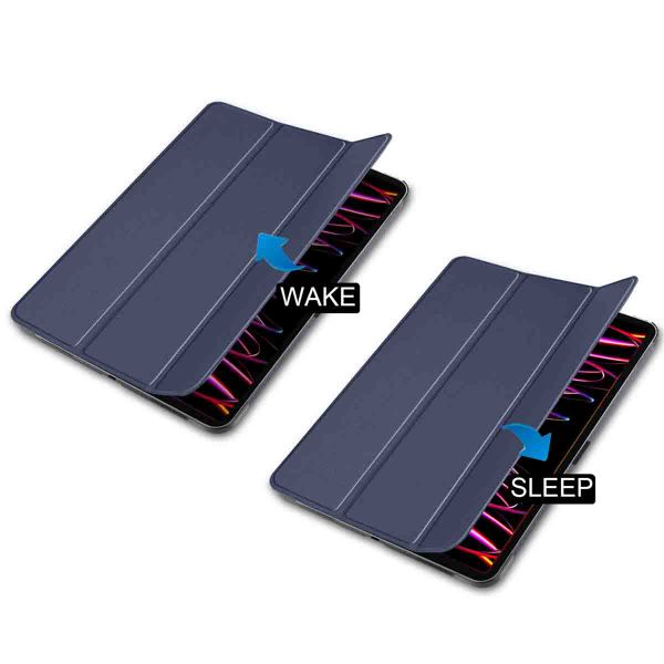 imoshion Coque tablette Trifold Apple iPad Pro 12.9 (2018/2020/2021/2022) - Bleu foncé