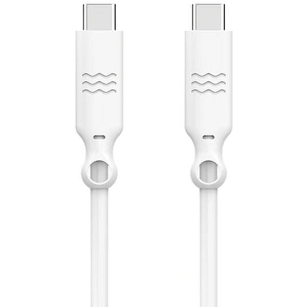 Just Green USB-C vers USB-C - Recyclable - 3A - 1.2 mètres - Blanc 