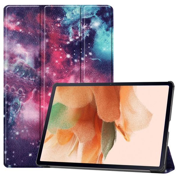 imoshion Coque tablette Design Trifold Galaxy Tab S8 Plus / S7 Plus / S7 FE 5G - Space