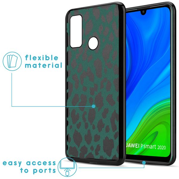 imoshion Coque Design Huawei P Smart (2020) - Léopard - Vert / Noir