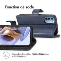 imoshion Étui de téléphone portefeuille Luxe Motorola Moto G31 / G41 - Bleu foncé