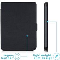 imoshion Étui de liseuse portefeuille Slim Hard Kobo Clara 2E / Tolino Shine 4 - Noir