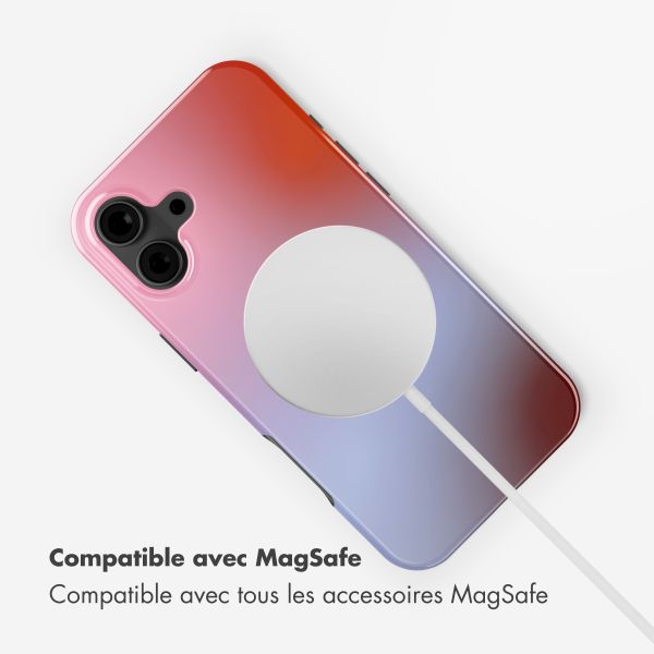 Selencia Coque arrière Vivid avec MagSafe Apple iPhone 16 - Gradient Soft Blush