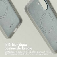 Accezz Coque arrière en cuir avec MagSafe Samsung Galaxy A36 / A56 - Light Grey