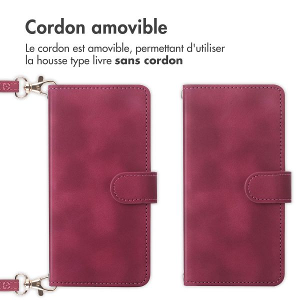 imoshion Etui de téléphone portefeuille avec cordon Samsung Galaxy A14 (5G/4G) - Rouge