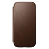 Nomad Étui de télephone portefeuille Modern Leather Folio Apple iPhone 16 Pro - Marron