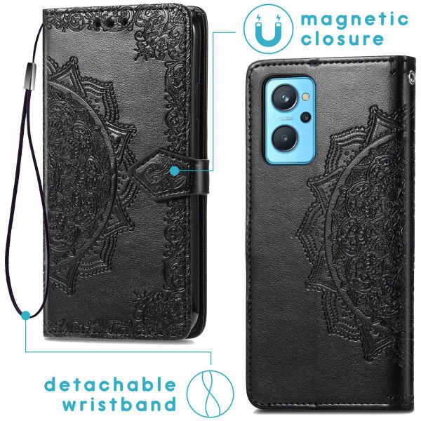 imoshion Etui de téléphone portefeuille Mandala Oppo A96 - Noir