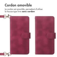 imoshion Etui de télephone portefeuille avec cordon Apple iPhone SE (2022 / 2020) / 8 / 7 - Rouge
