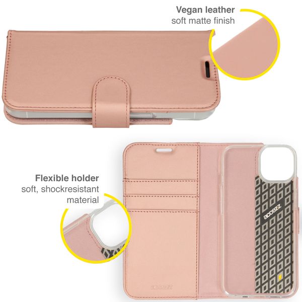 Accezz Étui de télephone Wallet Apple iPhone 14 Plus - Rose Doré