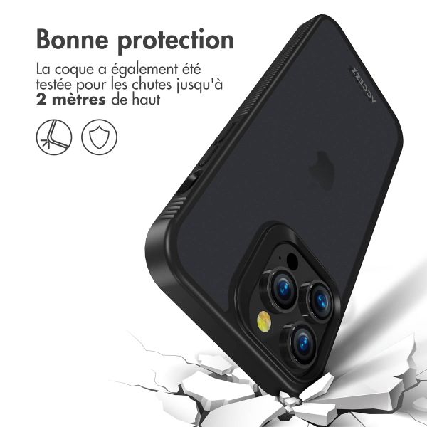 Accezz Coque Givrée Robuste iPhone 14 Pro Max - Noir