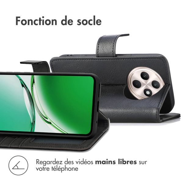 imoshion Étui de téléphone portefeuille Luxe Oppo Reno 12F 5G - Noir